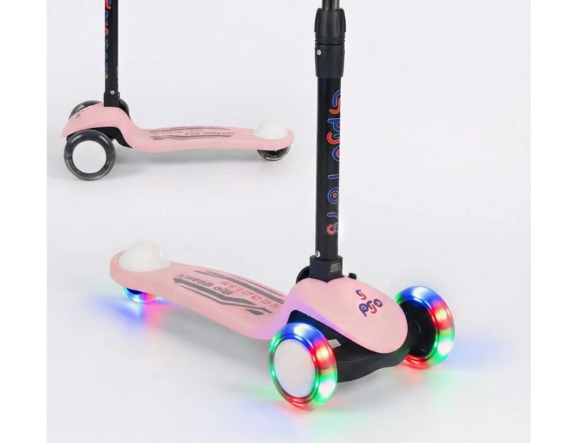 Işık/Ledli Üç Teker Yükseklik Ayarlanabilir ve Katlanabilir Fren Sistemli Çocuk Scooter