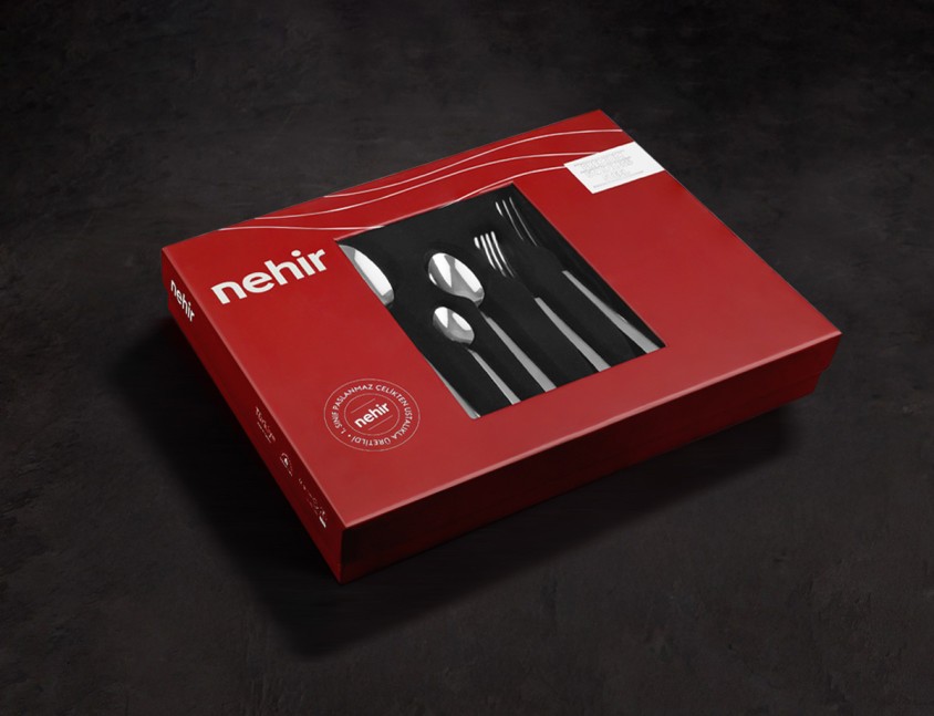 Sahra Sade 12 Kişilik 72 Parça Kutulu Çatal Kaşık Bıçak Takımı