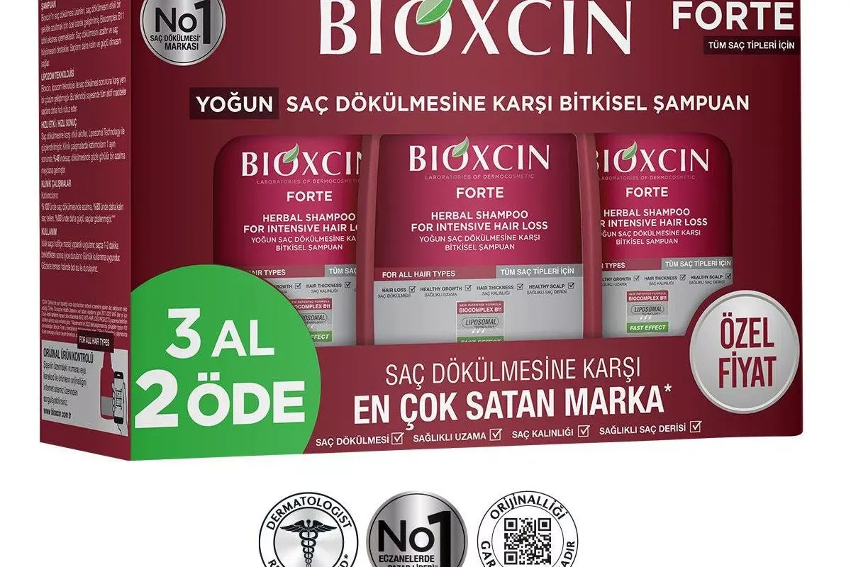 Bioxcin Forte Yoğun Saç Dökülmesine Karşı Şampuan 300 ml - 3 Al 2 Öde