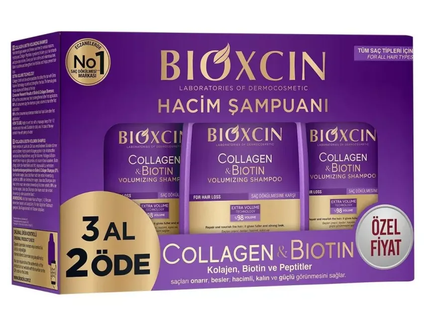 Bioxcin Collagen Biotin Hacim Veren Şampuan 300 ml - 3 Al 2 Öde