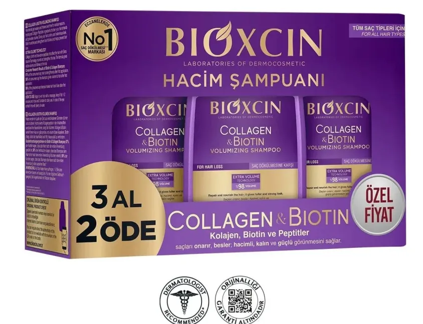 Bioxcin Collagen Biotin Hacim Veren Şampuan 300 ml - 3 Al 2 Öde