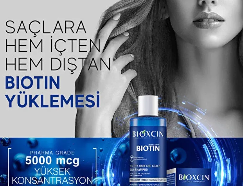 Bioxcin Biotin 5000 mcg Dökülme Karşıtı Şampuan 300 ml - Tüm Saç Tipleri İçin