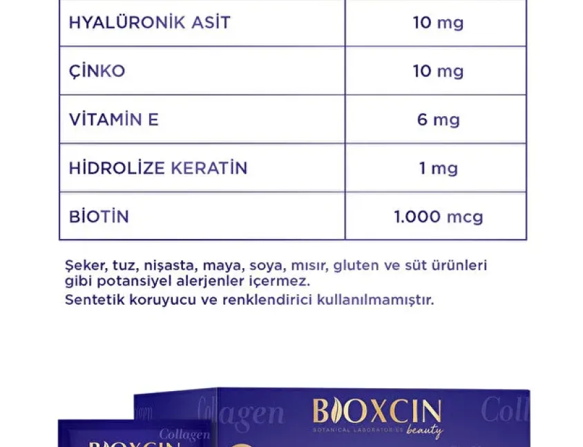 Bioxcin Beauty Collagen Tip 1-3 Hyaluronic Acid 10.000 mg 30 Saşe
